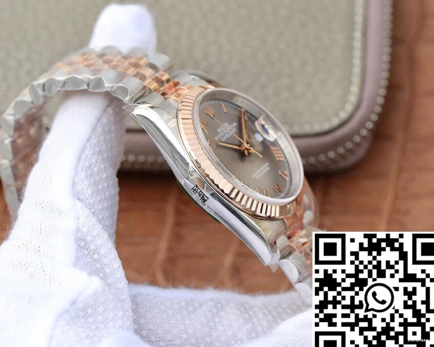 Datejust 36MM Dial Rolex Silver Rose Gold GM 116231-0087 Factory 0208